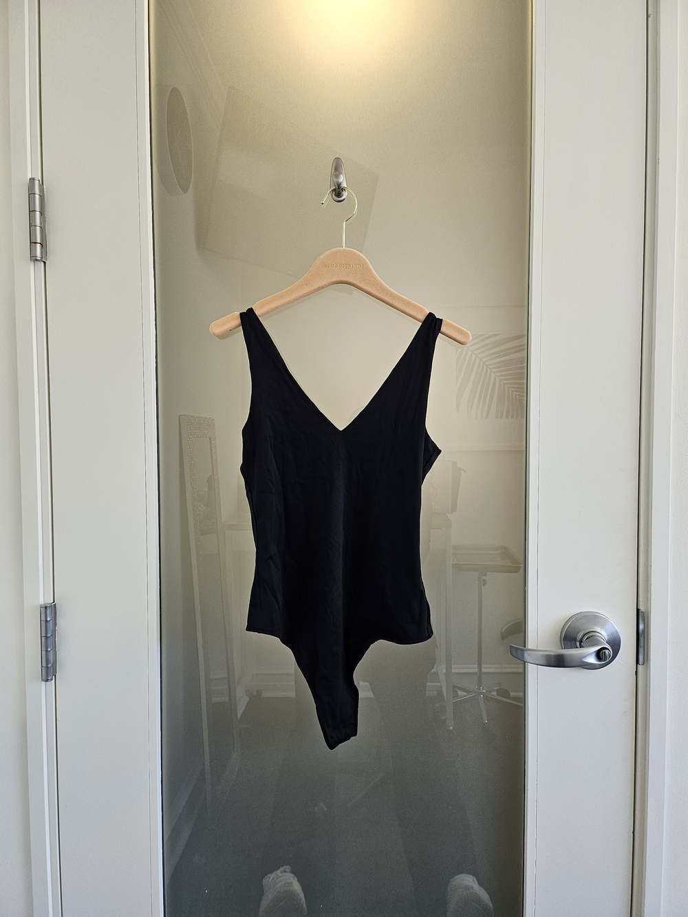 Black V-Neck Bodysuit